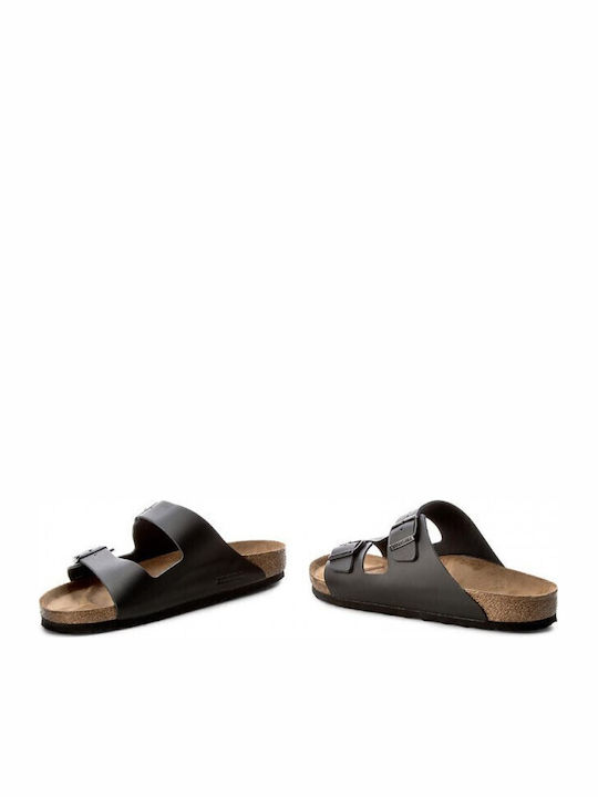 Birkenstock Arizona Natural Leather Σανδάλια Μαύρα