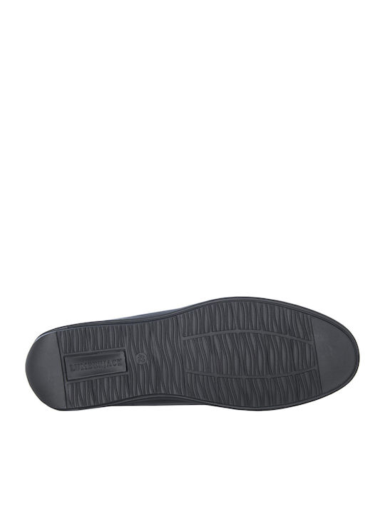 Leman Men's Leather Moccasins Black