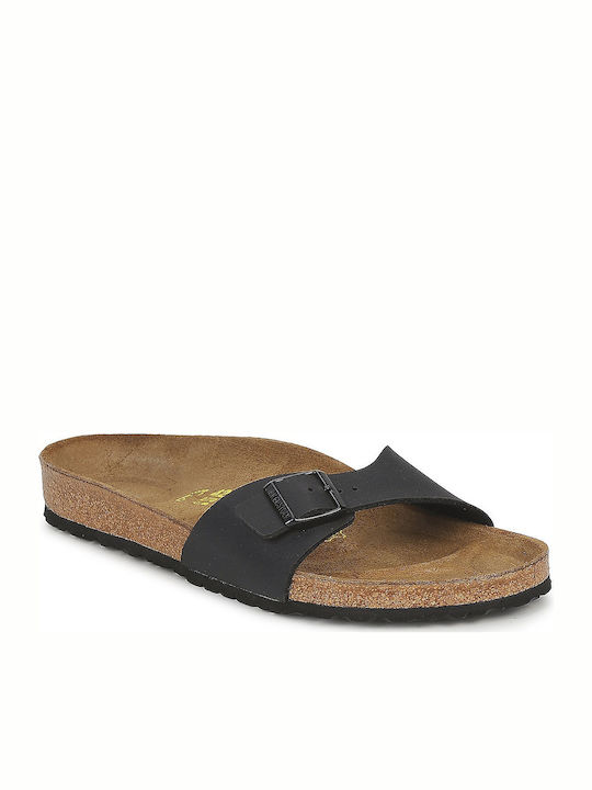 Birkenstock Madrid Birko-Flor Men's Sandals Black Regular Fit