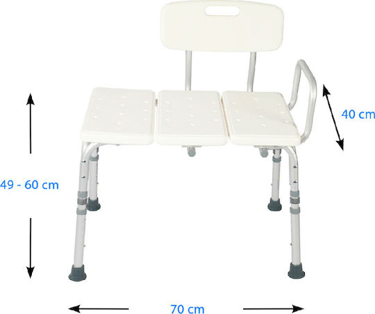 Alfa Care Ac383 Κάθισμα Μπάνιου με Πλάτη 40cm AC-383