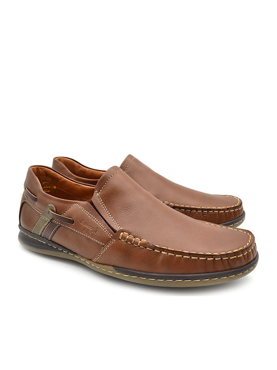 Boxer Men's Leather Moccasins Tabac Brown