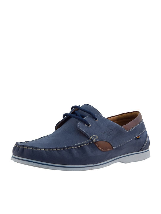 Boxer 21091 Men's Leather Moccasins Blue