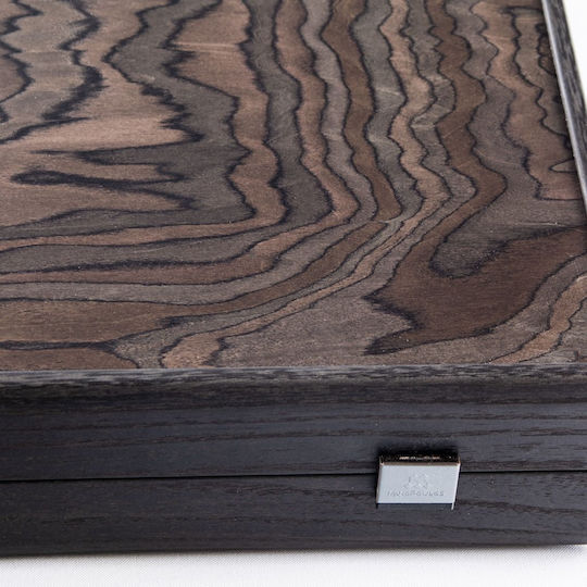 Manopoulos Ebony Burl Lucrat manual Table Lemn cu Piese 48x48cm
