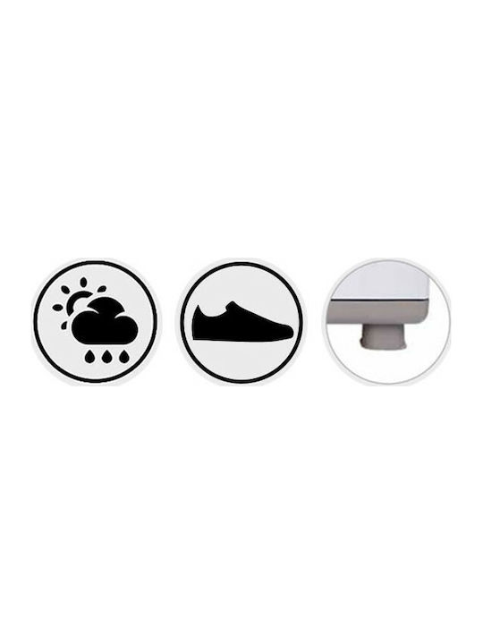 Phaidra Plastic Shoe Rack with 4 Shelves Suitable for Small Spaces Grey/Anthracite 36x44x96 cm