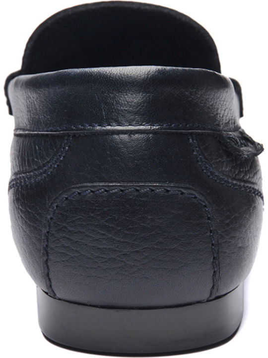 Byron Δερμάτινα Ανδρικά Loafers σε Μπλε Χρώμα
