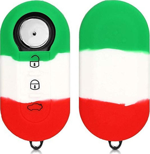 Husă Cheie din Silicon cu 3 Butoane pentru Fiat / Lancia în Culoarea Multicolor