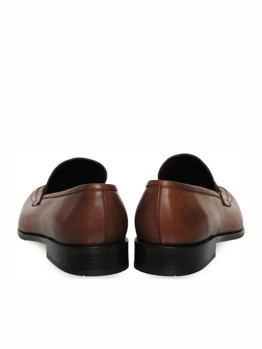 Δερμάτινα Ανδρικά Loafers σε Ταμπά Χρώμα