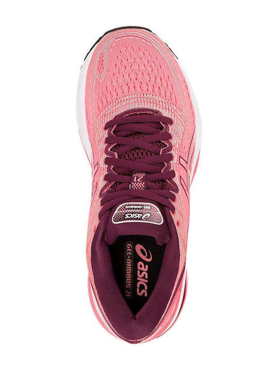Gel-Nimbus 21 Damen Sportschuhe Laufen Pink Cameo / Baked Pink