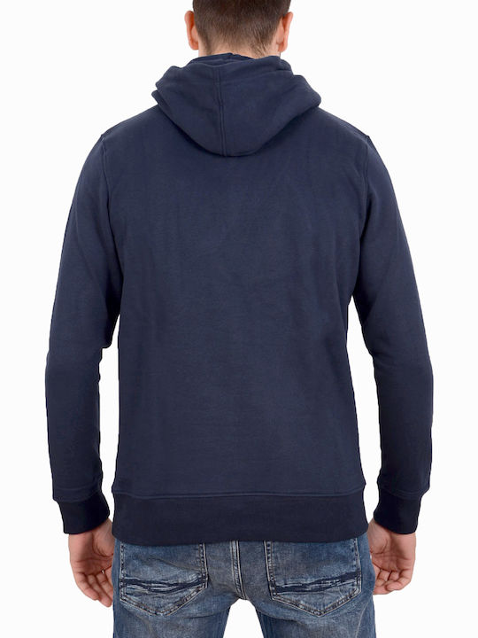 Jack & Jones Men's Sweatshirt with Hood and Pockets Navy Blue