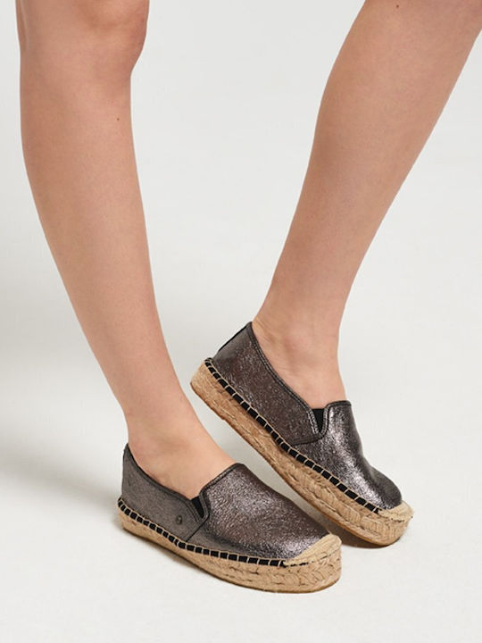Damen Espadrilles PEWTER CRACKLE