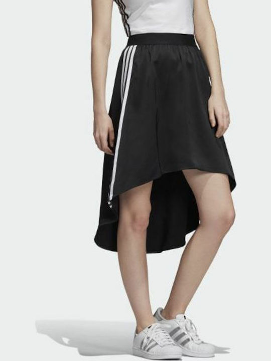 Adidas Satin Σατέν Ψηλόμεση Mini Φούστα σε Μαύρο χρώμα