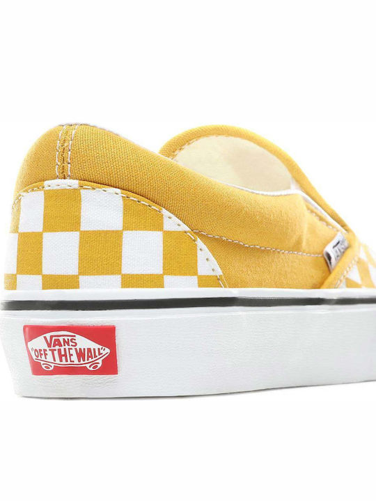 Checkerboard Classic Men's Canvas Slip-Ons Yolk Yellow/True White