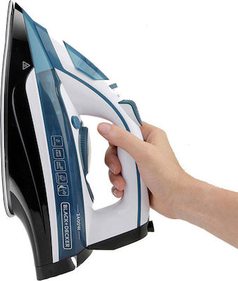 Black & Decker BXIR2402E Steam Iron 2400W with Continuous Steam 30g/min