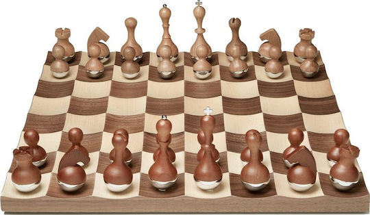 Umbra Wobble Set Chess Wood with Pawns 41x41cm