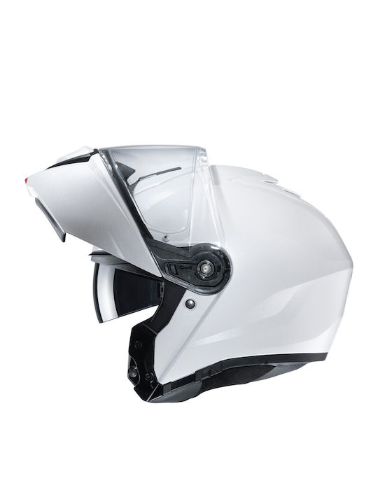 HJC i90 Solid Flip-Up Helmet with Pinlock and Sun Visor ECE 22.05 1720gr Pearl White