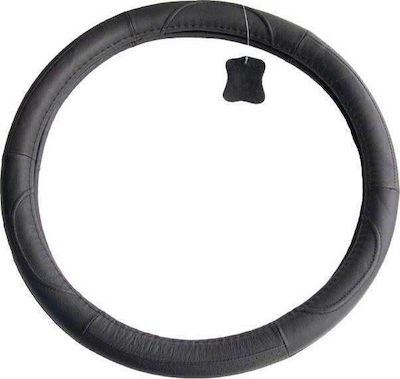 Automax Car Steering Wheel Cover with Diameter 37-39cm Leather Black