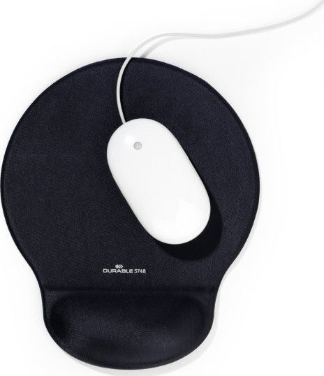 Durable Mouse Pad with Wrist Support Black 260mm Ergotop Gel