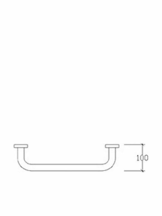 Tema Edelstahl Badgriff für Personen mit Behinderungen 50cm Silber