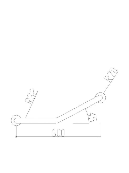 Tema Λαβή Μπάνιου Inox ΑΜΕΑ 60cm Ασημί