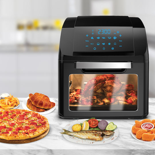 Turbotronic Multifunktionskocher 1500W mit Kapazität 12Es Schwarzer