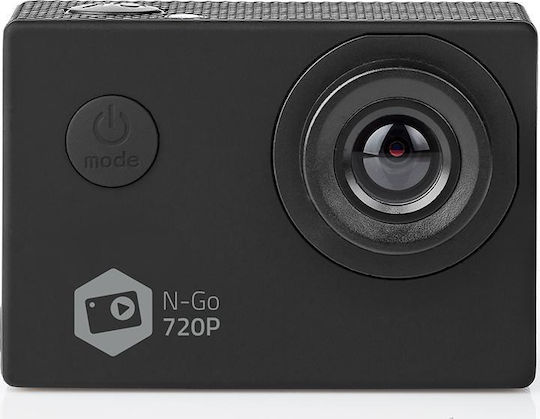 Nedis ACAM11BK Action Camera HD (720p) Underwater (with Case) with Screen 2" Black