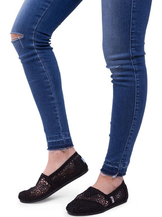 Moroccan Women's Knitted Espadrilles Black