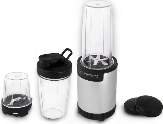 Esperanza Nutri Bomb Μπλέντερ με Πλαστική Κανάτα 800 ml 900W Inox