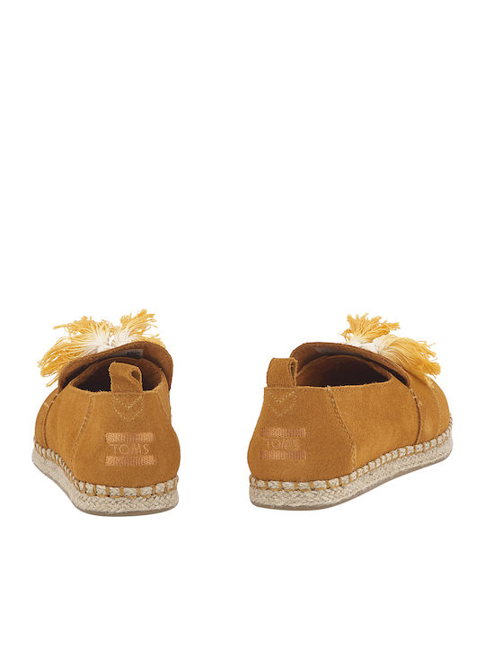 Deconstructed Alpargatas Rope Tassel Suede Γυναικείες Εσπαντρίγιες σε Πορτοκαλί Χρώμα