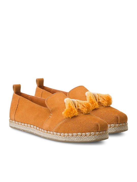 Deconstructed Alpargatas Rope Tassel Suede Γυναικείες Εσπαντρίγιες σε Πορτοκαλί Χρώμα