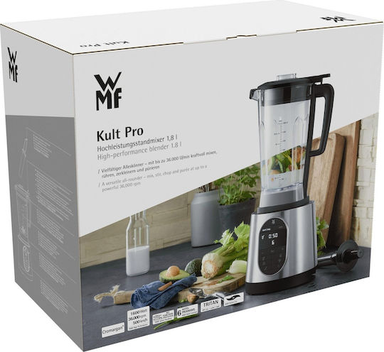 WMF Kult Pro 04.1663.0011 Μπλέντερ με Πλαστική Κανάτα 1.8 lt 1600W Inox