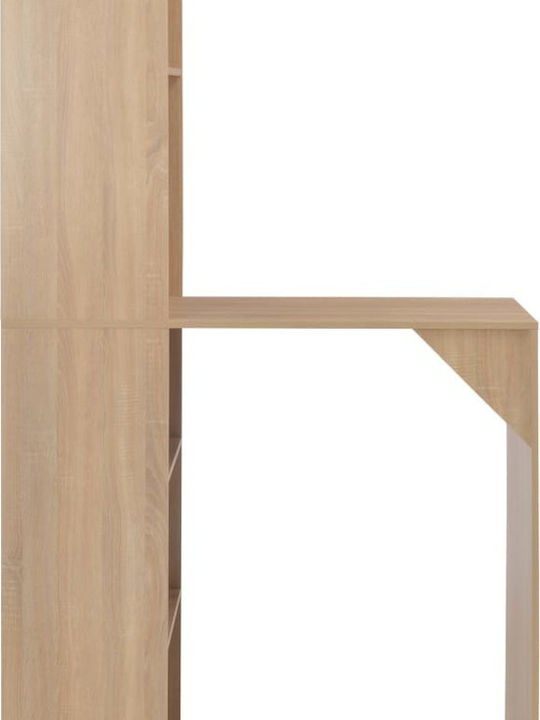 Table Bar Collapsible Wooden Natural 115x59x200cm