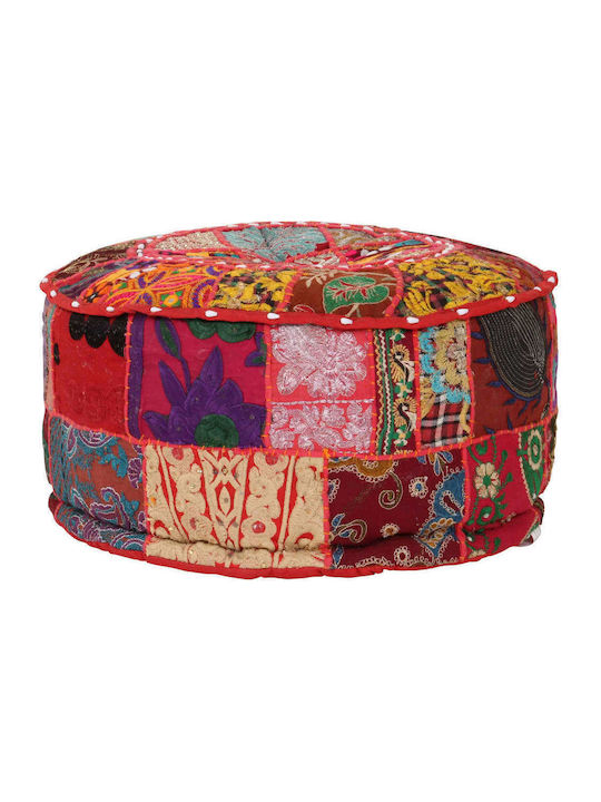 Bean Bag Stool Poof Red 40x40x20cm