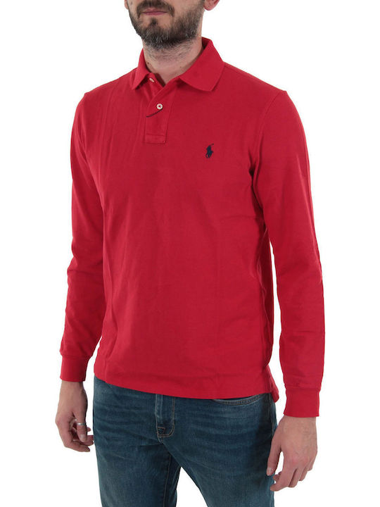 Polo Long Sleeve Blouse Red
