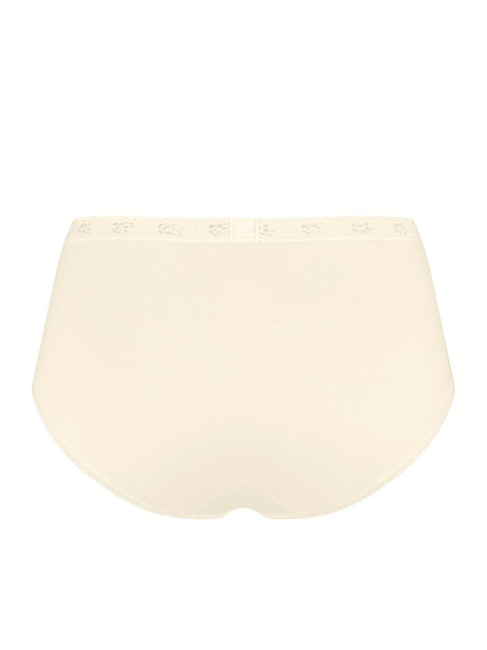 Sloggi Chic Midi High Waist Slip with Beige Lace