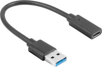 Lanberg Конвертор USB-A мъжки към USB-C женски 1бр (AD-UC-UA-03)