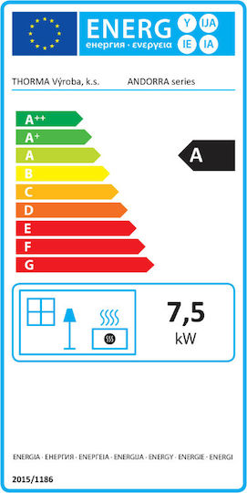 Thorma Andorra Χαλύβδινη Ξυλόσομπα 7.5kW Μαύρη