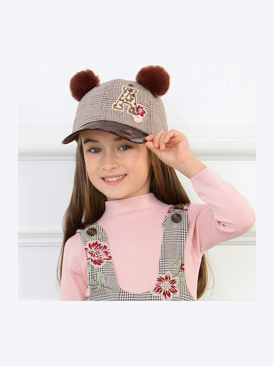 Mayoral Kids' Hat Jockey Fabric Brown