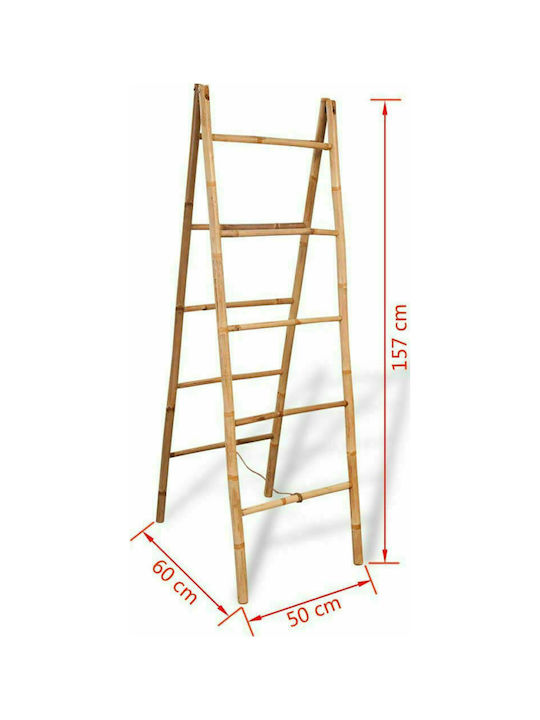 vidaXL Σκάλα Μπάνιου 5 Θέσεων Δαπέδου ​50x160cm Καφέ