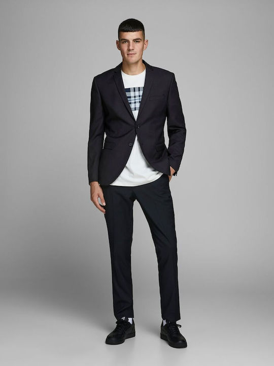 Men's Winter Suit Jacket Slim Fit Black