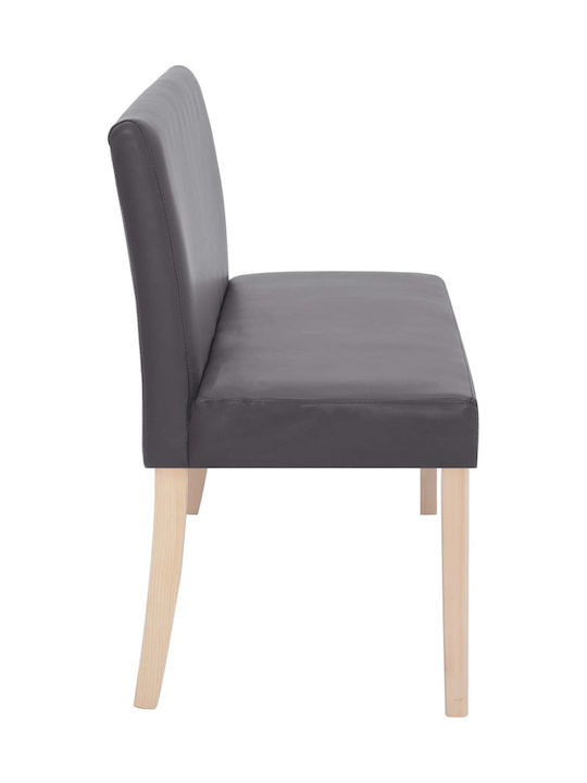 Canapea Cu Două Locuri Din Piele Ecologică Gri 139.5x54x85.5cm