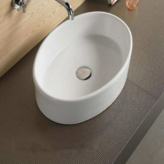 Tema Επικαθήμενος Νιπτήρας Πορσελάνης 51x36.5x14.5cm Λευκός