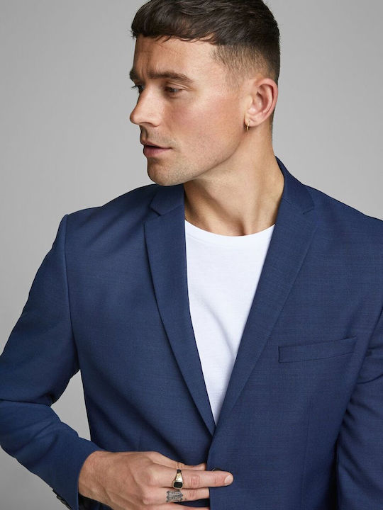Men's Winter Suit Jacket Slim Fit Medieval Blue