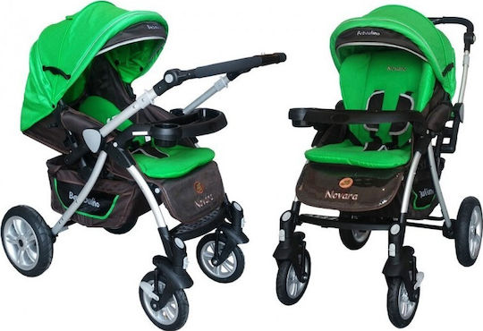 Beboulino Novara With Air Wheels Adjustable Baby Stroller Suitable for Newborn Green 13kg 601-0601-0002