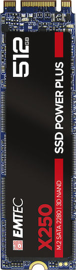 Emtec X250 SSD 512GB Тип M.2 С Връзка SATA III ECSSD512GX250
