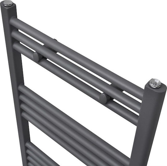 vidaXL Straight Towel Rail Bathroom 1160x600 481kcal/h Gray