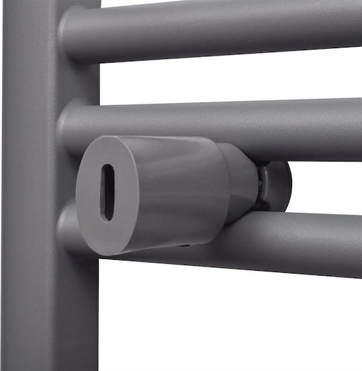 vidaXL Straight Towel Rail Bathroom 1160x600 481kcal/h Gray