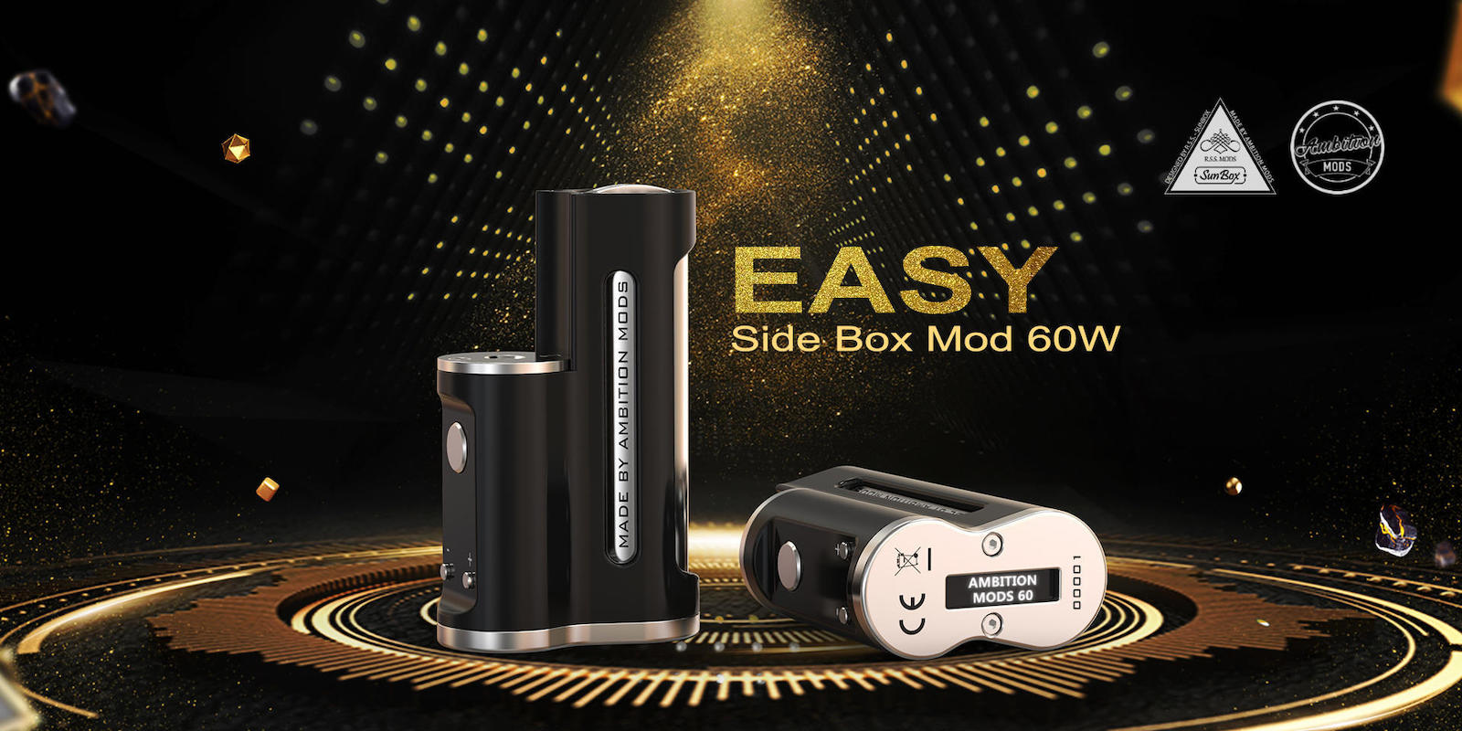 easy box ambition mods Easy Side Box Mod 60w By Ambition Mods Ambition Mods Emira SBS 60W Box Mod  Ambition main image 1
