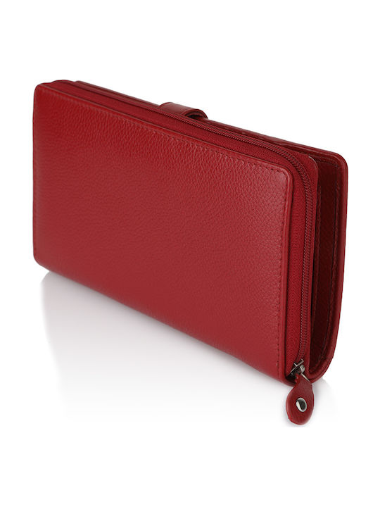 Large Leather Women's Wallet Classic Red