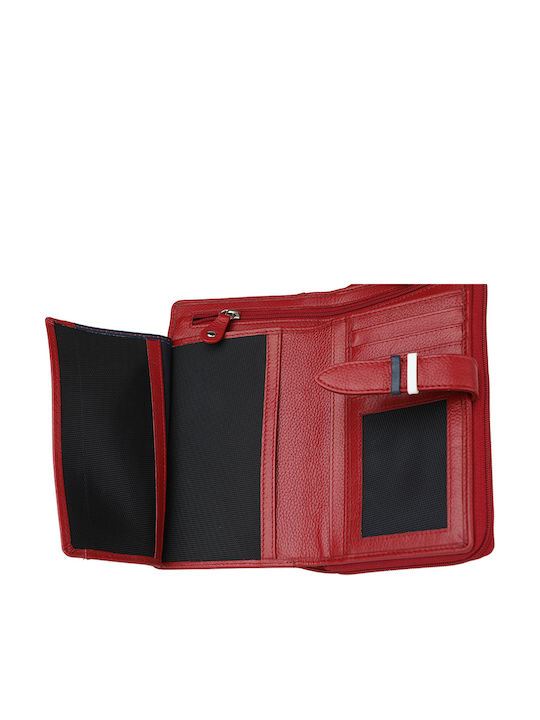 Large Leather Women's Wallet Classic Red