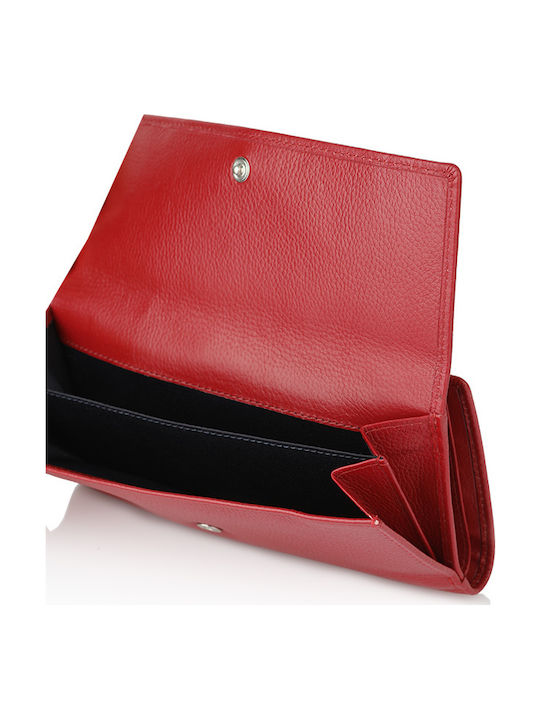 Large Leather Women's Wallet Red